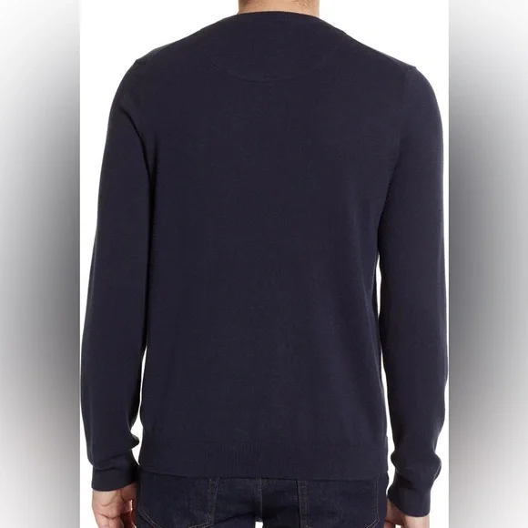 washable 100%merino sweater, dark navy. new.